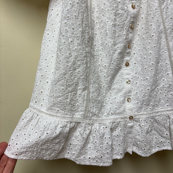 AUGUSTE ALANNAH Embroidered Mini Dress White - Small - Picture 6 of 13